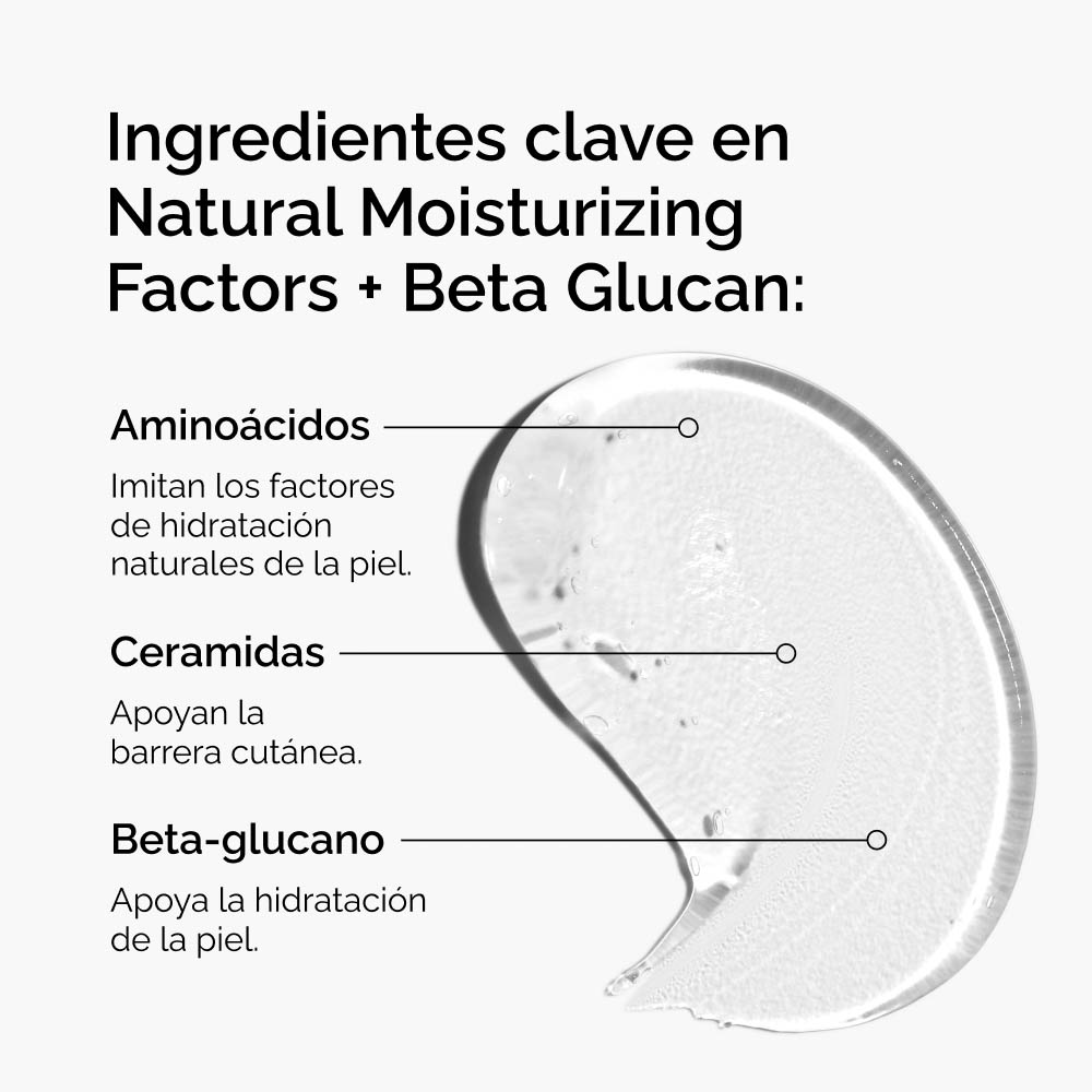 NATURAL MOISTURIZING FACTORS + BETA GLUCAN (GEL HIDRATANTE CON BETAGLUCANO)